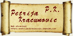 Petrija Kračunović vizit kartica